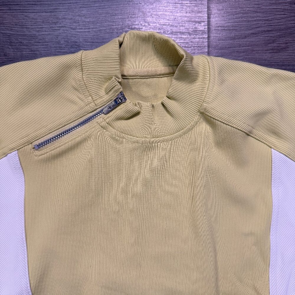 Lululemon Women's Ribbed Luxtreme Wide-Sleeve Pullover - Yellow/White - Picture 4 of 7